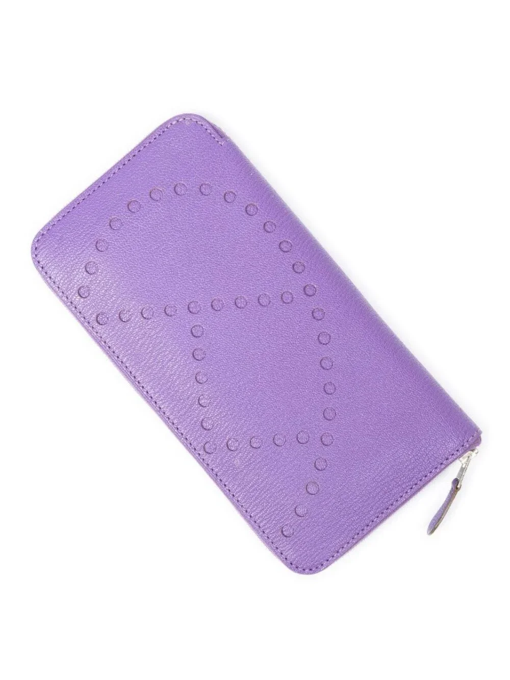Hermes Evelyne Wallet Purple Chevre Mysore Leather